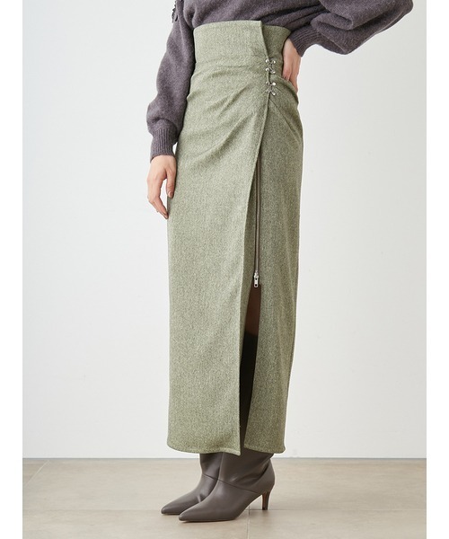 SNIDEL（スナイデル）の「ドレープタイトホックスカート（スカート・レディース・イエロー/グレー/ブラック・0/1）」の12枚目の写真