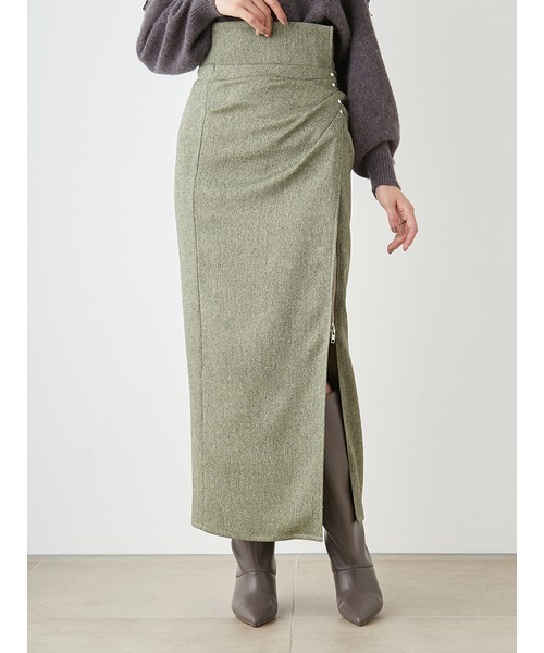 SNIDEL（スナイデル）の「ドレープタイトホックスカート（スカート・レディース・イエロー/グレー/ブラック・0/1）」の14枚目の写真