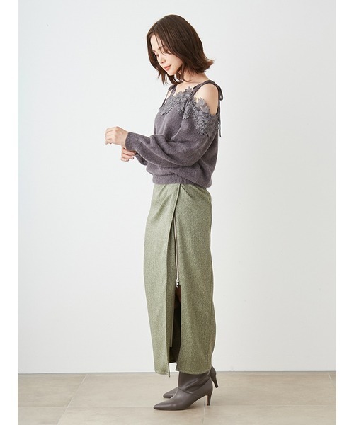 SNIDEL（スナイデル）の「ドレープタイトホックスカート（スカート・レディース・イエロー/グレー/ブラック・0/1）」の21枚目の写真