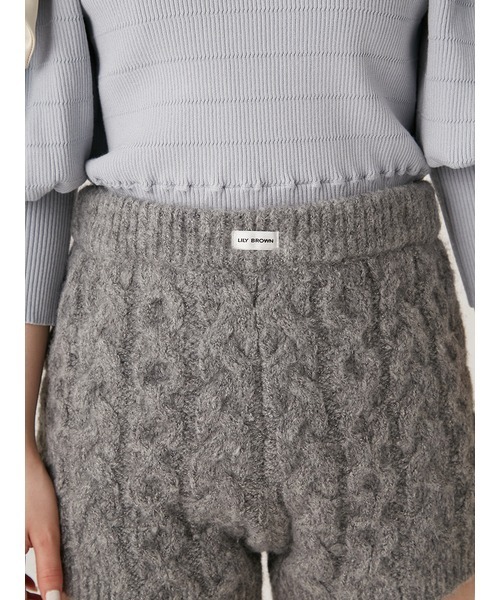 LILY BROWN（リリーブラウン）の「バリエーションニットショートパンツ（その他パンツ・レディース・ベージュ/ブラック/グレー・FREE）」の10枚目の写真