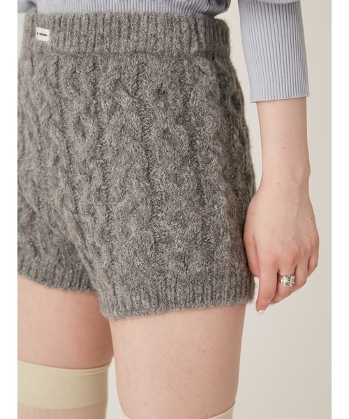 LILY BROWN（リリーブラウン）の「バリエーションニットショートパンツ（その他パンツ・レディース・ベージュ/ブラック/グレー・FREE）」の11枚目の写真