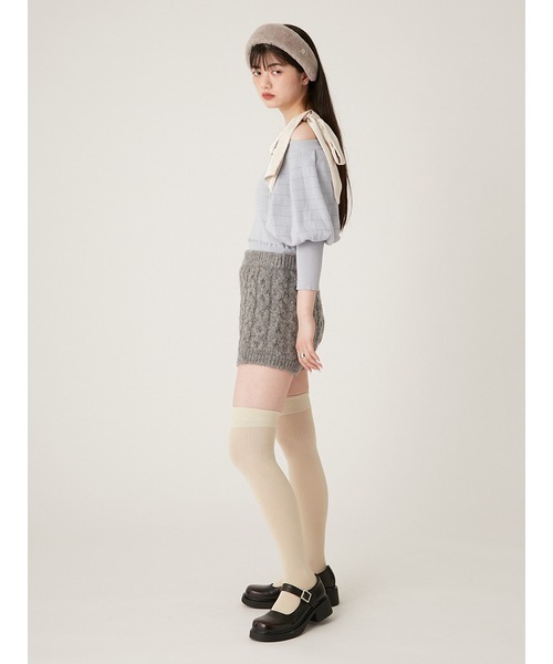 LILY BROWN（リリーブラウン）の「バリエーションニットショートパンツ（その他パンツ・レディース・ベージュ/ブラック/グレー・FREE）」の13枚目の写真