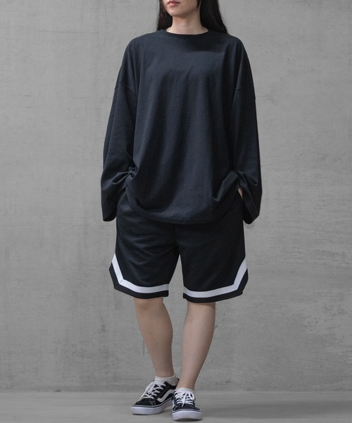 JOHN'S CLOSET（ジョンズクローゼット）の「【40I】ライン切替 スウェット イージー ハーフパンツ ショートパンツ（スウェットパンツ・メンズ・グレー/ベージュ/ブラック・MEDIUM/LARGE/X-LARGE）」の7枚目の写真