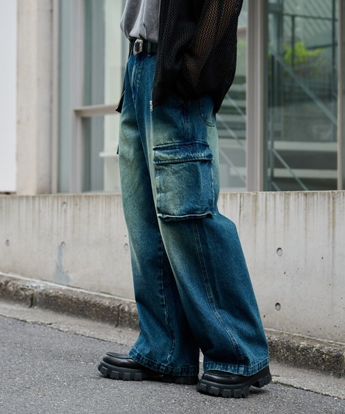 COLONY 2139（コロニートゥーワンスリーナイン）の「ワイドストレートカーゴデニム（デニムパンツ・メンズ・ブルー/ブラック系その他・LARGE/MEDIUM）」の8枚目の写真