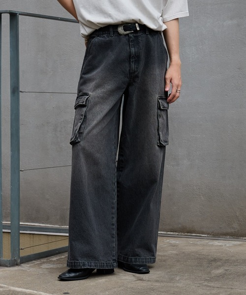 COLONY 2139（コロニートゥーワンスリーナイン）の「ワイドストレートカーゴデニム（デニムパンツ・メンズ・ブルー/ブラック系その他・LARGE/MEDIUM）」の6枚目の写真