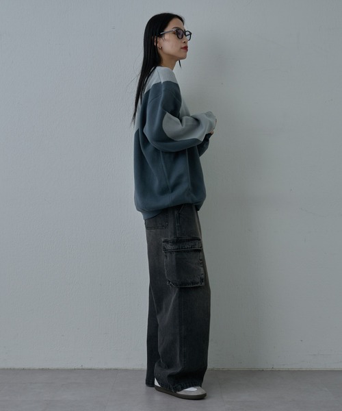 COLONY 2139（コロニートゥーワンスリーナイン）の「ワイドストレートカーゴデニム（デニムパンツ・メンズ・ブルー/ブラック系その他・LARGE/MEDIUM）」の12枚目の写真