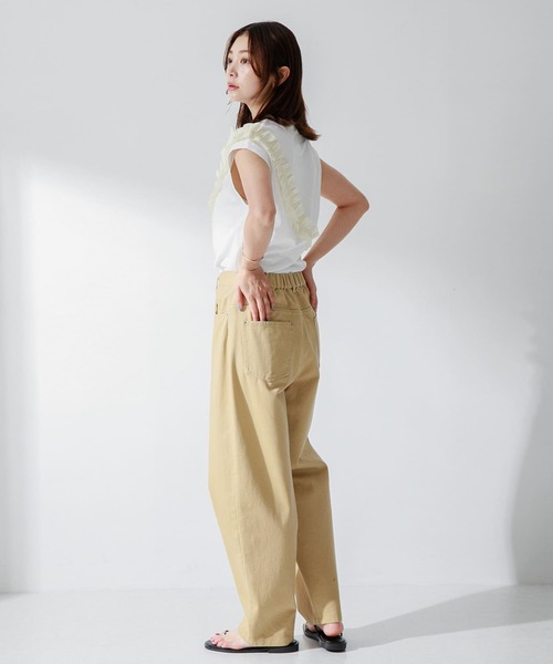 URBAN RESEARCH Sonny Label（アーバンリサーチサニーレーベル）の「ナナメフリルプルオーバー（Tシャツ/カットソー・レディース・オフホワイト/ブラック/グリーン系その他・FREE）」の9枚目の写真