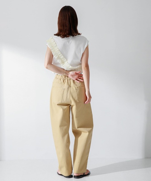 URBAN RESEARCH Sonny Label（アーバンリサーチサニーレーベル）の「ナナメフリルプルオーバー（Tシャツ/カットソー・レディース・オフホワイト/ブラック/グリーン系その他・FREE）」の10枚目の写真