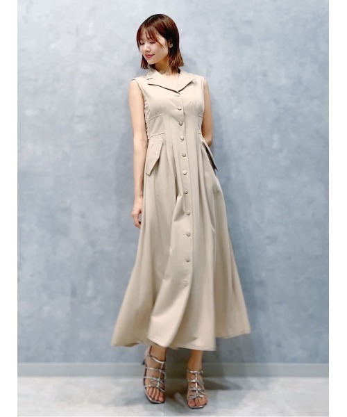 【極美品】Christian Lacroixフランス製 シルクフレアーワンピ セール】襟付きフレアワンピース（ワンピース）｜AND COUTURE