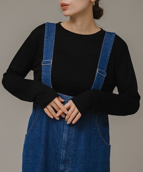 URBAN RESEARCH Sonny Label（アーバンリサーチサニーレーベル）の「シアークルーネックロングTシャツ（Tシャツ/カットソー・レディース・ピンク/オフホワイト/ブラック・FREE）」の3枚目の写真