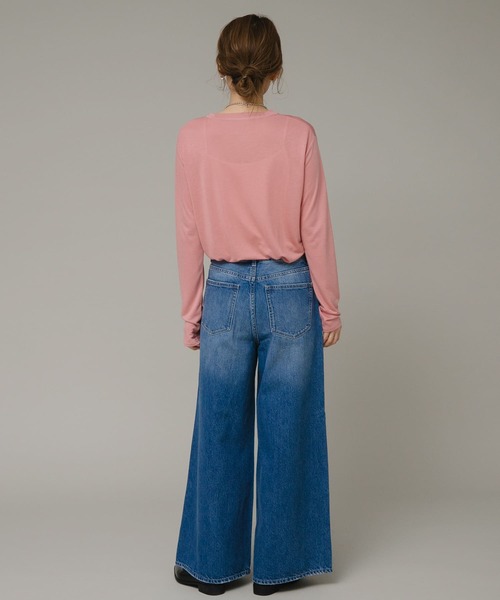 URBAN RESEARCH Sonny Label（アーバンリサーチサニーレーベル）の「シアークルーネックロングTシャツ（Tシャツ/カットソー・レディース・ピンク/オフホワイト/ブラック・FREE）」の11枚目の写真