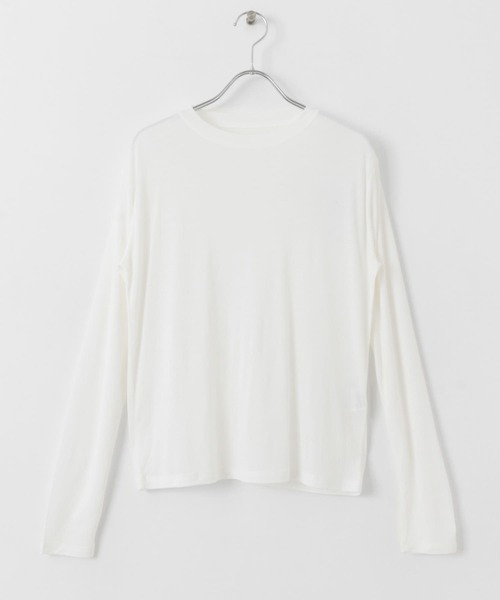 URBAN RESEARCH Sonny Label（アーバンリサーチサニーレーベル）の「シアークルーネックロングTシャツ（Tシャツ/カットソー・レディース・ピンク/オフホワイト/ブラック・FREE）」の15枚目の写真