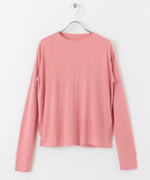 URBAN RESEARCH Sonny Label（アーバンリサーチサニーレーベル）の「シアークルーネックロングTシャツ（Tシャツ/カットソー・レディース・ピンク/オフホワイト/ブラック・FREE）」の17枚目の写真