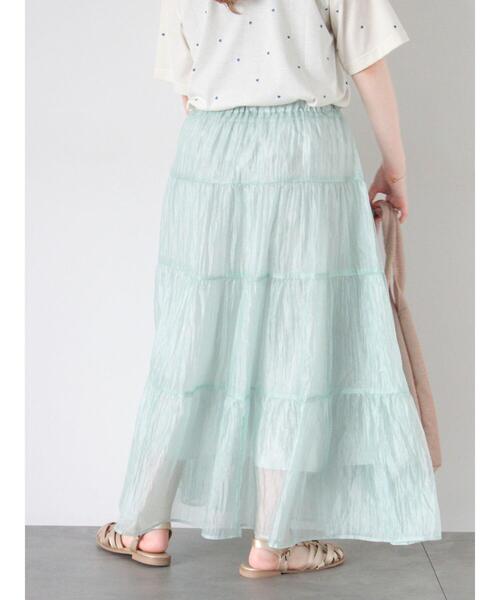 ehka sopo（エヘカソポ）の「2WAYシアーティアードスカート（スカート・レディース・キナリ/ブラック/ミント・F）」の18枚目の写真