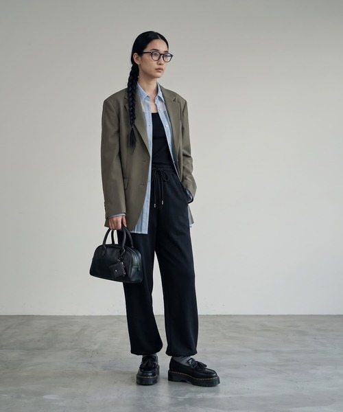 STYLE DELI(スタイルデリ)の「【BLK001】オーバーサイズジャケット(テーラードジャケット・レディース・カーキ/ブラック・FREE)」の7枚目の写真