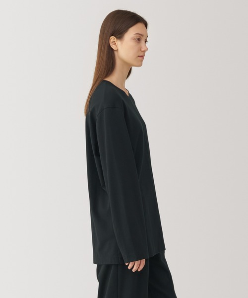 無印良品（ムジルシリョウヒン）の「〔MUJI Labo〕男女兼用　スムースジャージー長袖プルオーバー（Tシャツ/カットソー・メンズ・ブラック/オフホワイト/ベージュ・S/XL/L/M）」の19枚目の写真