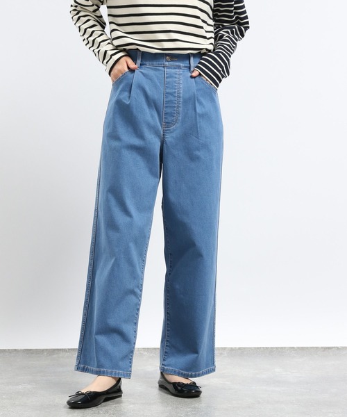 GLOBAL WORK Smile Seed Store(グローバルワーク スマイルシードストア)の「デニムタックワイドパンツ/115997(デニムパンツ・レディース・ライトブルー/ブルー/スミクロ/アイボリー・X-LARGE/LARGE/MEDIUM/SMALL)」の15枚目の写真