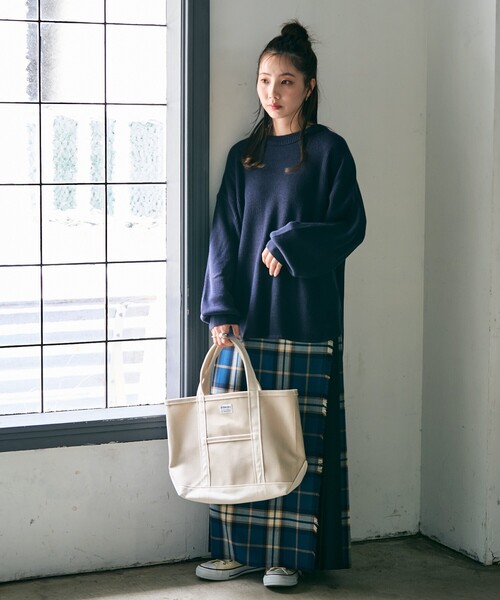 セール】限定展開 片畦 ラウンド コットン プルオーバー ニット