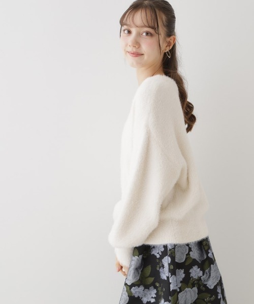 couture brooch(クチュールブローチ)の「◆【ほろ甘・ふわふわ】前後2WAYフェザーカーディガン(カーディガン/ボレロ・レディース・ブラウン系その他/サックスブルー/ライトグレー/ピンク/アイボリー/ブラウン系/ピンク系/ダークグレー・36/38/42)」の17枚目の写真