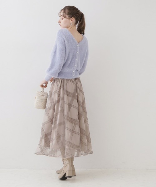 couture brooch(クチュールブローチ)の「◆【ほろ甘・ふわふわ】前後2WAYフェザーカーディガン(カーディガン/ボレロ・レディース・ブラウン系その他/サックスブルー/ライトグレー/ピンク/アイボリー/ブラウン系/ピンク系/ダークグレー・36/38/42)」の13枚目の写真