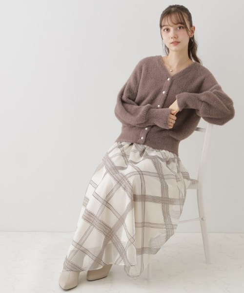 couture brooch(クチュールブローチ)の「◆【ほろ甘・ふわふわ】前後2WAYフェザーカーディガン(カーディガン/ボレロ・レディース・ブラウン系その他/サックスブルー/ライトグレー/ピンク/アイボリー/ブラウン系/ピンク系/ダークグレー・36/38/42)」の19枚目の写真