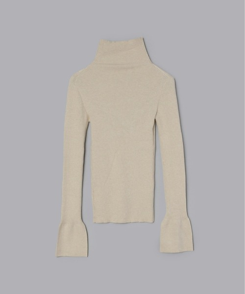 Olu.(オルドット)の「リブハイネックフレアニット(ニット/セーター・レディース・ブラック/その他/アイボリー/グレー/ベビーピンク/ブルー系その他・FREE)」の14枚目の写真