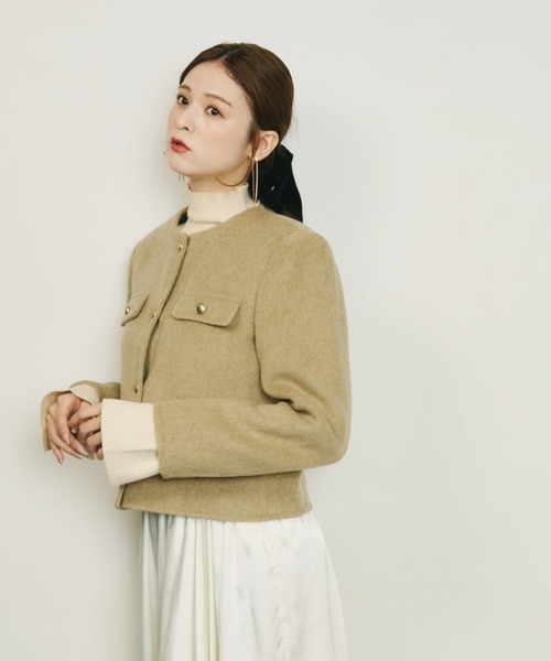 Olu.(オルドット)の「リブハイネックフレアニット(ニット/セーター・レディース・ブラック/その他/アイボリー/グレー/ベビーピンク/ブルー系その他・FREE)」の20枚目の写真