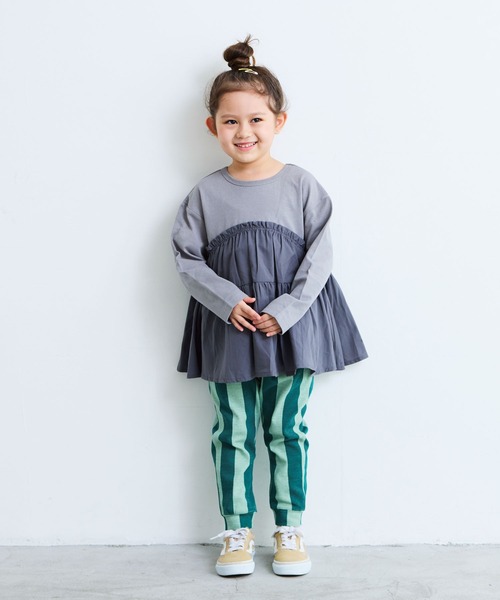 LSP WOW（エルエスピーワオ）の「【LSP WOW!】ソウガラリラックスパンツ（その他パンツ・キッズ・アイボリー/ブルー/ピンク/ブラウン/グリーン/チャコール・80/90/100/110/120/130）」の17枚目の写真