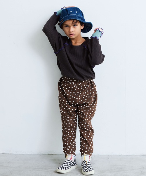 LSP WOW（エルエスピーワオ）の「【LSP WOW!】ソウガラリラックスパンツ（その他パンツ・キッズ・アイボリー/ブルー/ピンク/ブラウン/グリーン/チャコール・80/90/100/110/120/130）」の14枚目の写真