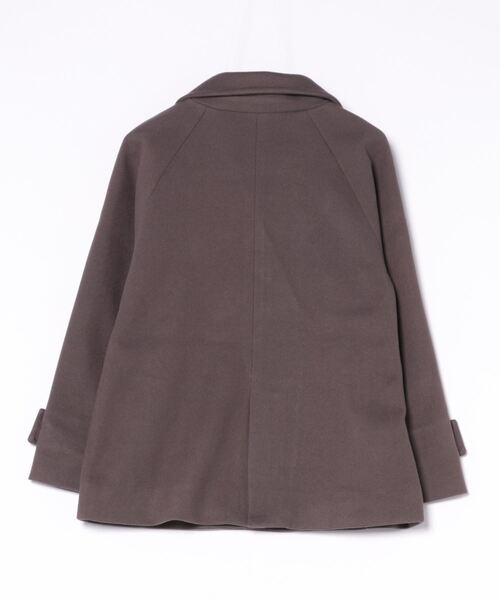 Honeys（ハニーズ）の「【抗菌防臭・静電気軽減】ピーコート（ピーコート・レディース・ダークブラウン/ネイビー/ダークベージュ/アイボリー/ブラック・S/M/L/LL）」の7枚目の写真