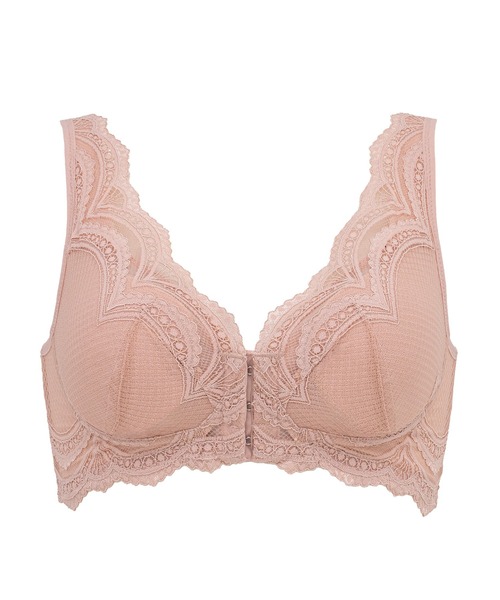 BRADELIS NEWYORK(ブラデリスニューヨーク)の「フロントホックブラ24A1 ブラデリスミー ノンワイヤー 補正ブラ 補整下着 コンパクト補整 ミニマイザー(ブラジャー・レディース・ピンク/ブラック/グレー・L/M/3L/LL/S)」の3枚目の写真