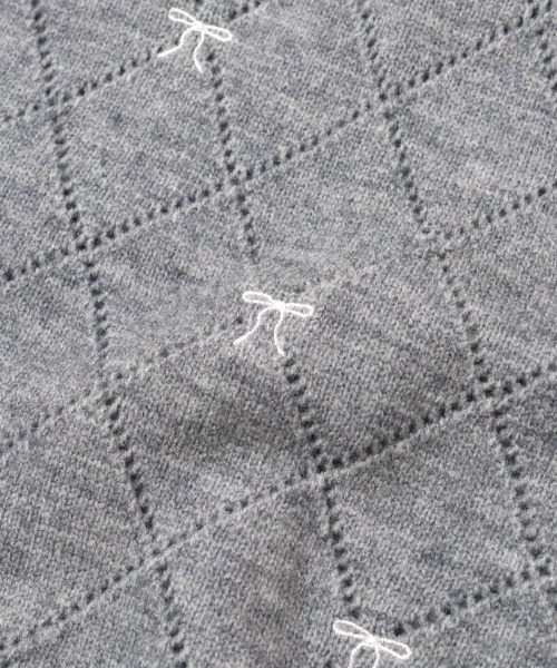 flower(フラワー)の「フォーリングリボンニット(ニット/セーター・レディース・ホワイト/グレー/レッド・FREE)」の11枚目の写真