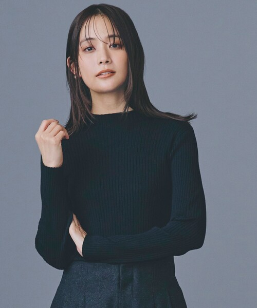 grove（グローブ）の「◆【吸湿発熱／帯電防止】ハイネックリブプルオーバー（ニット/セーター・レディース・オフホワイト/ベージュ系その他5/ブラック/ベージュ/ライトグレー・02/03/01/04/05）」の3枚目の写真