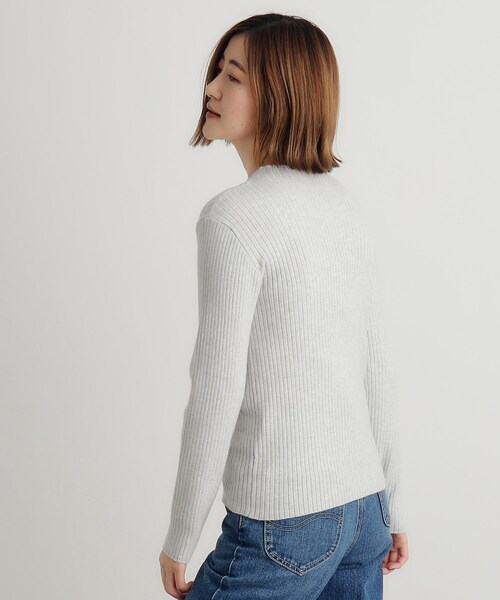 grove（グローブ）の「◆【吸湿発熱／帯電防止】ハイネックリブプルオーバー（ニット/セーター・レディース・オフホワイト/ベージュ系その他5/ブラック/ベージュ/ライトグレー・02/03/01/04/05）」の11枚目の写真