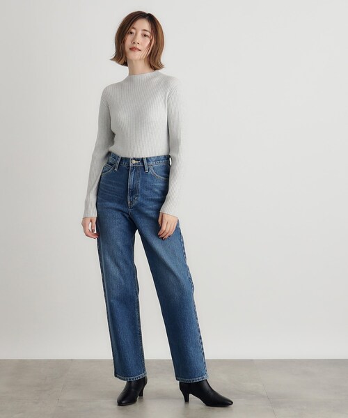 grove（グローブ）の「◆【吸湿発熱／帯電防止】ハイネックリブプルオーバー（ニット/セーター・レディース・オフホワイト/ベージュ系その他5/ブラック/ベージュ/ライトグレー・02/03/01/04/05）」の12枚目の写真