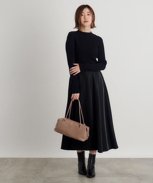 grove（グローブ）の「◆【吸湿発熱／帯電防止】ハイネックリブプルオーバー（ニット/セーター・レディース・オフホワイト/ベージュ系その他5/ブラック/ベージュ/ライトグレー・02/03/01/04/05）」の16枚目の写真