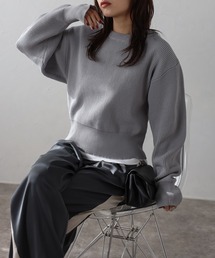 ボリュームスリーブニットプルオーバー」に該当するレディースの