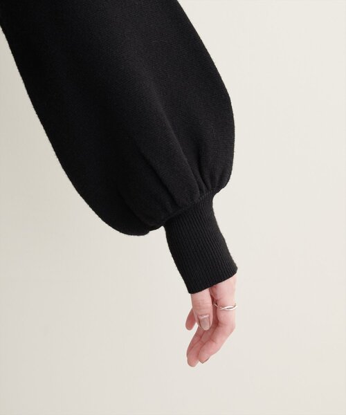 natural couture(ナチュラルクチュール)の「衿ぐり刺繍スカラップニット(ニット/セーター・レディース・ミント/モカ/グレイッシュベージュ/ブラック/オフホワイト/グレー・FREE)」の16枚目の写真