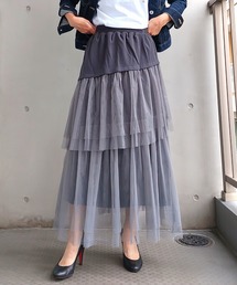 Q | チュールティアードスカート(スカート)