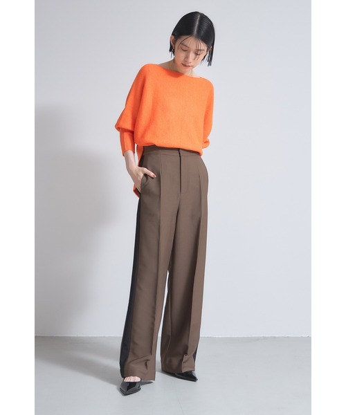 &. NOSTALGIA（アンドドットノスタルジア）の「ライントラックパンツ（その他パンツ・レディース・ブラウン/グレー・S/M）」の3枚目の写真