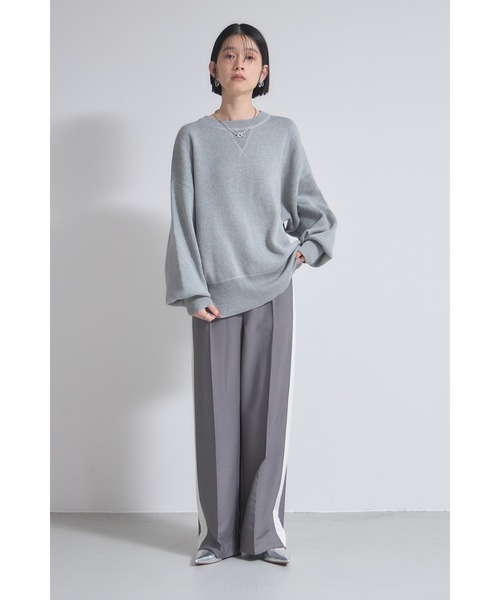 &. NOSTALGIA（アンドドットノスタルジア）の「ライントラックパンツ（その他パンツ・レディース・ブラウン/グレー・S/M）」の12枚目の写真