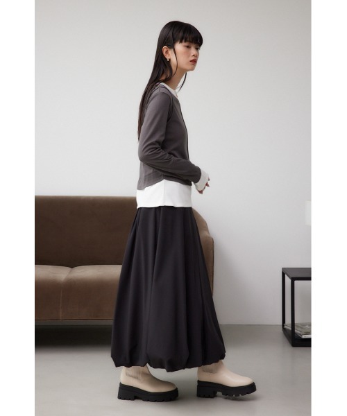 AZUL by moussy(アズールバイマウジー)の「トラックソールソックスブーツ(ブーツ・レディース・ブラック/アイボリー・LARGE/SMALL/MEDIUM/LL)」の4枚目の写真