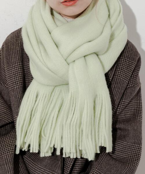 SMELLY(スメリー)の「ソフトボリュームマフラー(マフラー・レディース・ホワイト/グリーン系その他/ベージュ/グレー/チャコールグレー・-)」の19枚目の写真