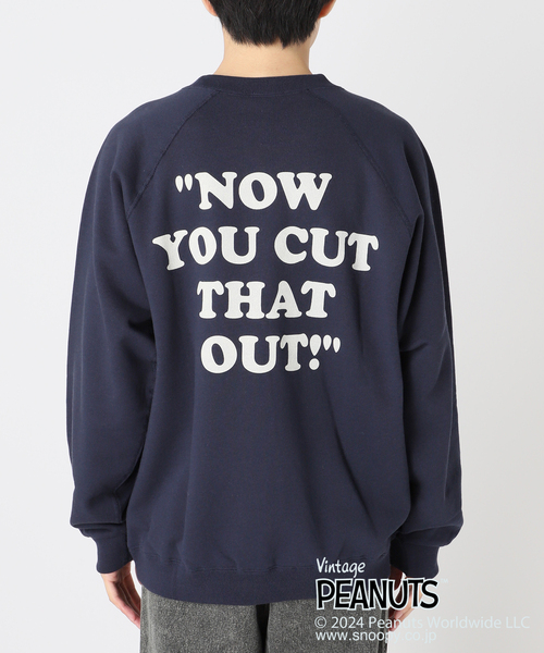 Vintage PEANUTS(ビンテージピーナッツ)の「PEANUTS×SPORTS WEAR by relume 別注 プリント スウェット WINTER(スウェット・メンズ・チャコールグレー/ボルドー/アイボリー/ネイビー・MEDIUM/LARGE/X-LARGE)」の21枚目の写真