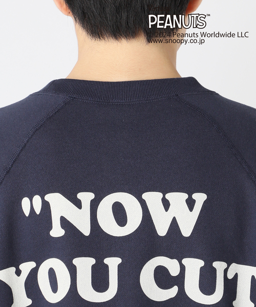 Vintage PEANUTS(ビンテージピーナッツ)の「PEANUTS×SPORTS WEAR by relume 別注 プリント スウェット WINTER(スウェット・メンズ・チャコールグレー/ボルドー/アイボリー/ネイビー・MEDIUM/LARGE/X-LARGE)」の20枚目の写真