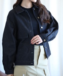 OLUN バルーンショートデニムジャケット OLUN デニムジャケット gジャン balloon short denim jacket/バルーン