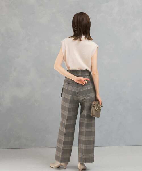 URBAN RESEARCH ROSSO WOMEN（アーバンリサーチ　ロッソ）の「チェックベルトパンツ（その他パンツ・レディース・ブラック系その他・36/38）」の6枚目の写真