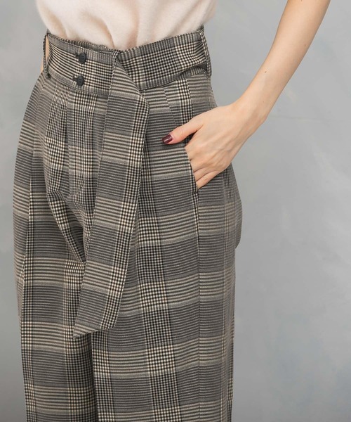 URBAN RESEARCH ROSSO WOMEN（アーバンリサーチ　ロッソ）の「チェックベルトパンツ（その他パンツ・レディース・ブラック系その他・36/38）」の11枚目の写真