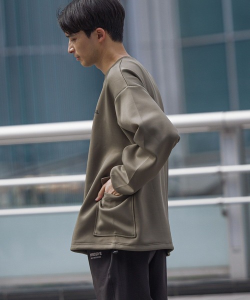 LAKOLE（ラコレ）の「ストレッチポケットプルオーバー＜PARK by LAKOLE＞ / 151325（スウェット・メンズ・ホワイト/ブラック/オリーブ・MEDIUM/LARGE）」の3枚目の写真