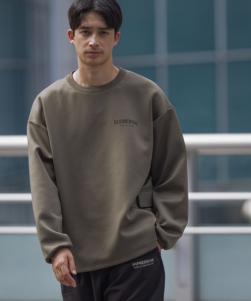 LAKOLE（ラコレ）の「ストレッチポケットプルオーバー＜PARK by LAKOLE＞ / 151325（スウェット・メンズ・ホワイト/ブラック/オリーブ・MEDIUM/LARGE）」の9枚目の写真